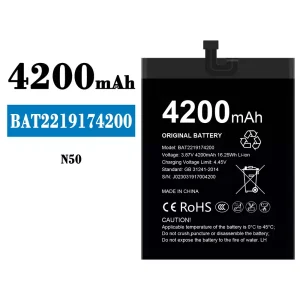 Phone battery BAT2219174200 for Doogee N50