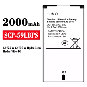 Phone battery SCP-59LBPS for Kyocera Hydro Icon/Hydro Vibe 4G/C6725/C6730