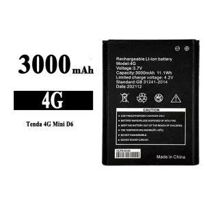 Phone battery 4G for Tenda 4G Mini D6