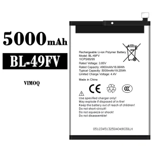Phone battery BL-49FV for VIMOQ