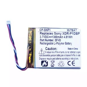 New Replacement Bluetooth Headphone battery for Sony XDR-P1DBP,Sony SF-03