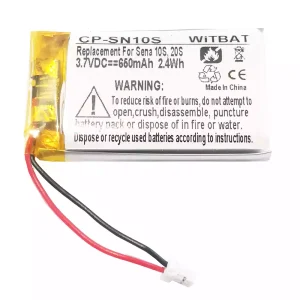 New Replacement Bluetooth Headphone battery for Sena 10S,20S,Sena 30K SP46,Sena Tufftalk Lite,Sena 10S-01,Sena 20s-01,Sena 20s evo,Sena 30K-01D,802540