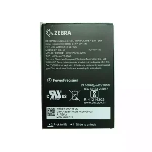 Battery for ZEBRA BT-000455 BTRY-ET4X-8IN1-IN