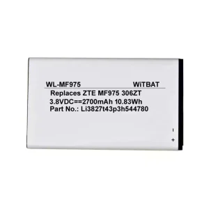 Battery for ZTE 303ZT,305ZT,306ZT,MF975,MF975S,MF975U,Li3827t43p3h544780